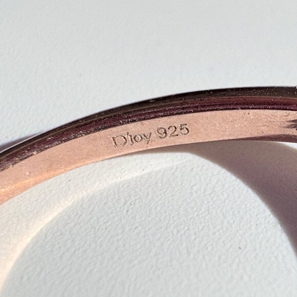 VTG Sterling Silver 925 Pink Cubic Zirconia Prong Set Statement Ring Size 10.75 - Picture 8 of 10